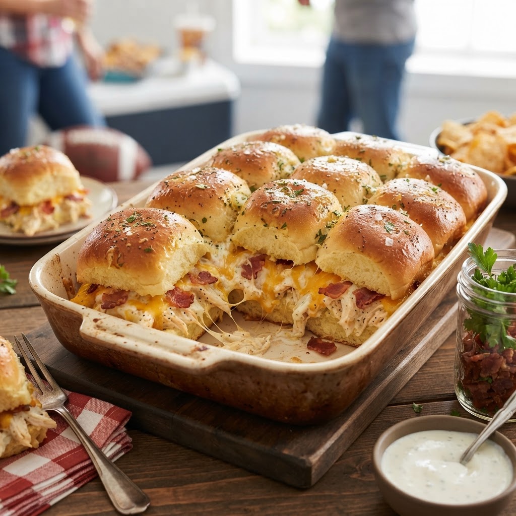 Chicken Bacon Ranch Sliders