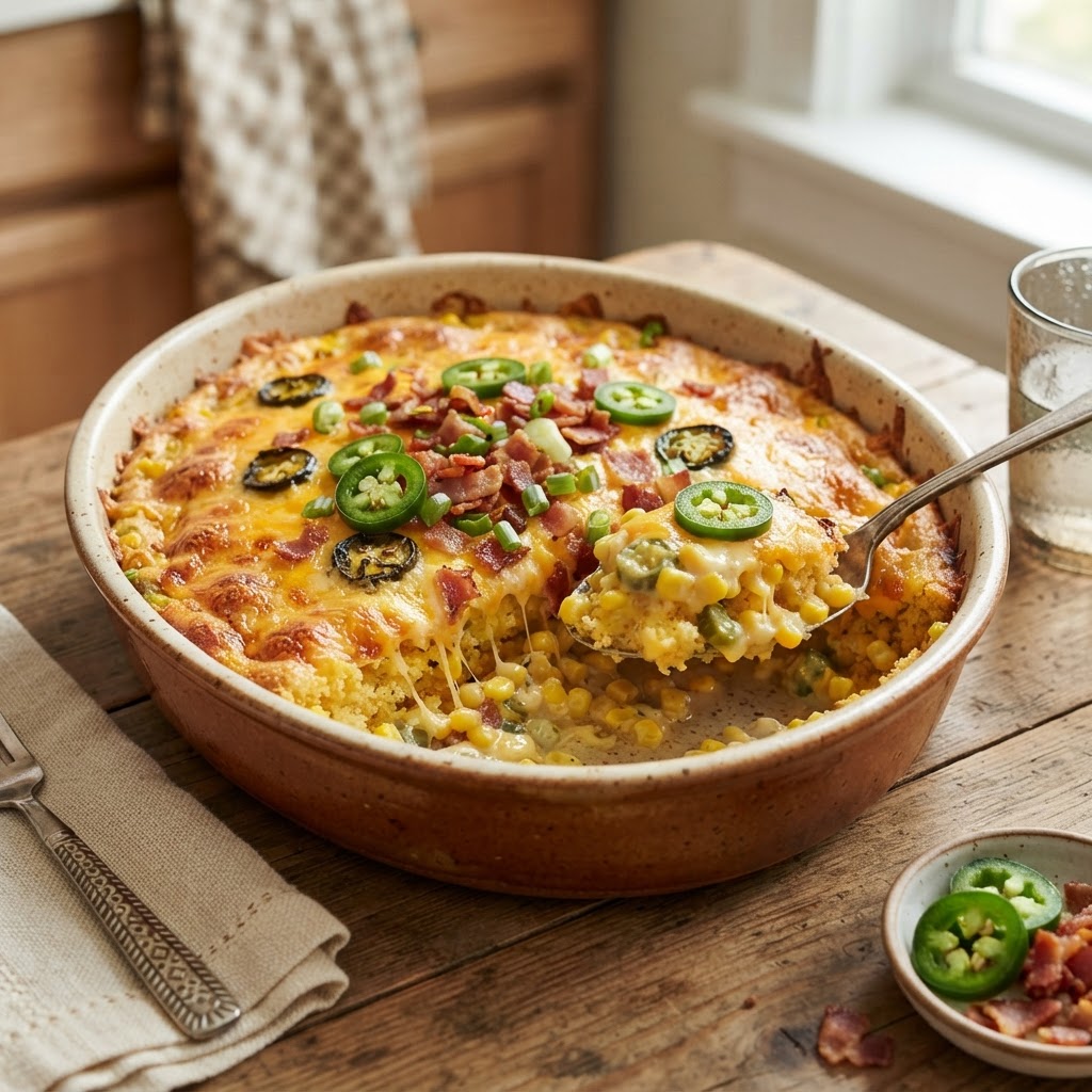 Jalapeño Popper Corn Casserole