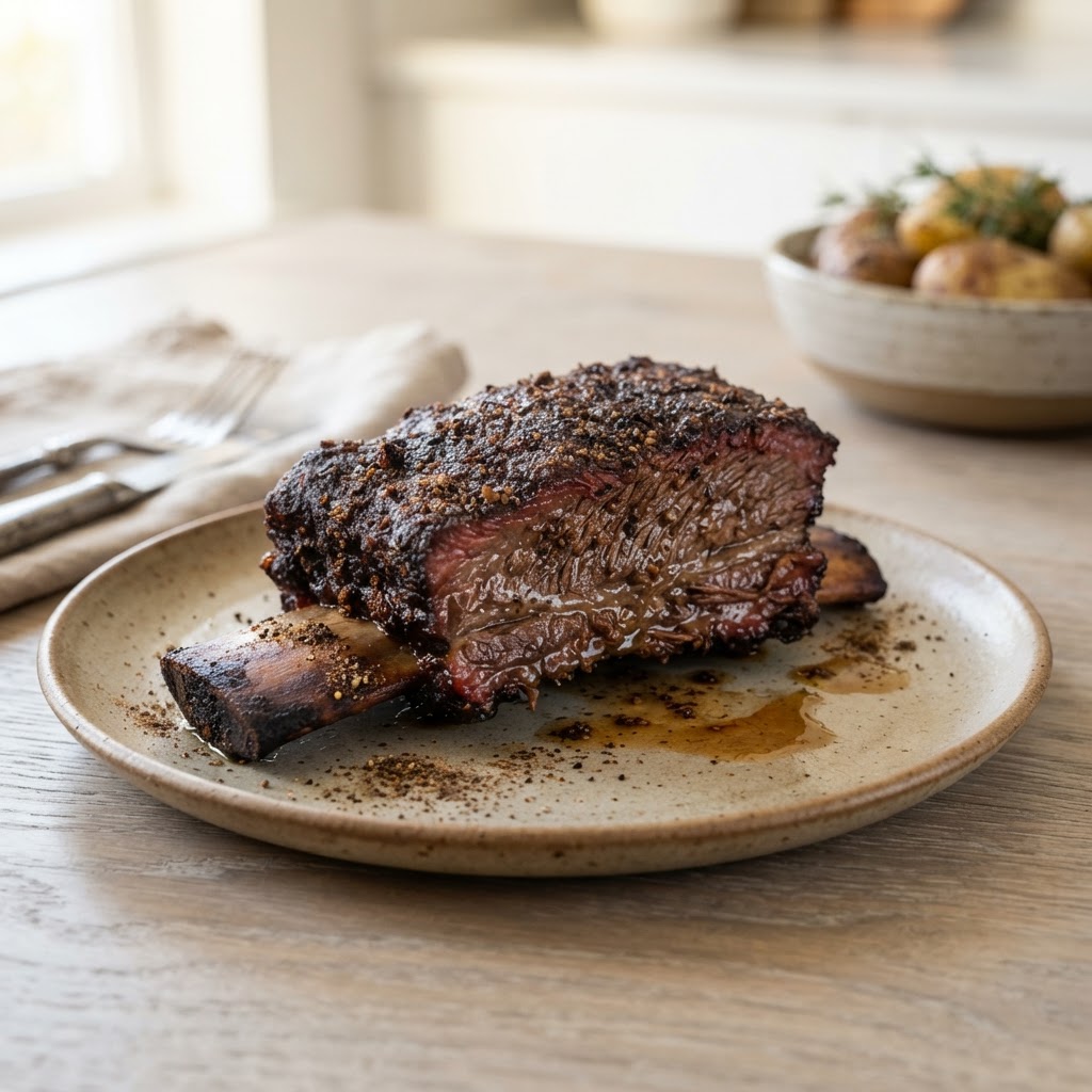 Smoked Beef Short Ribs with Espresso Rub