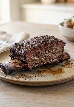 Smoked Beef Short Ribs with Espresso Rub