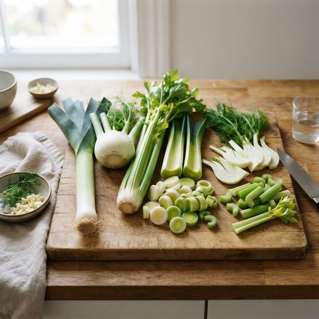 How to Prep Leeks, Fennel, and Celery Without Wasting the Best Parts
