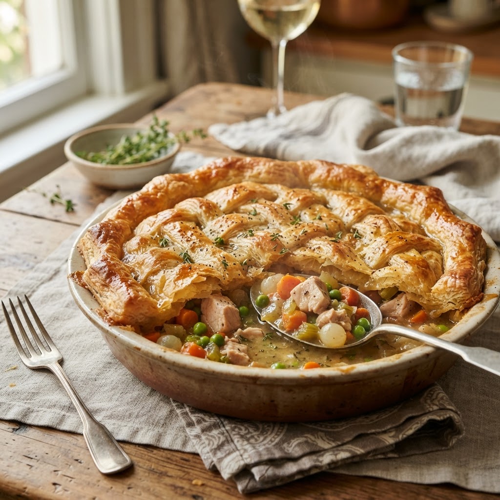 Turkey Pot Pie with Puff Pastry