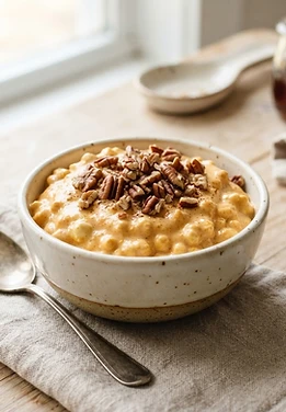 Cottage Cheese Pumpkin Cheesecake Bowl