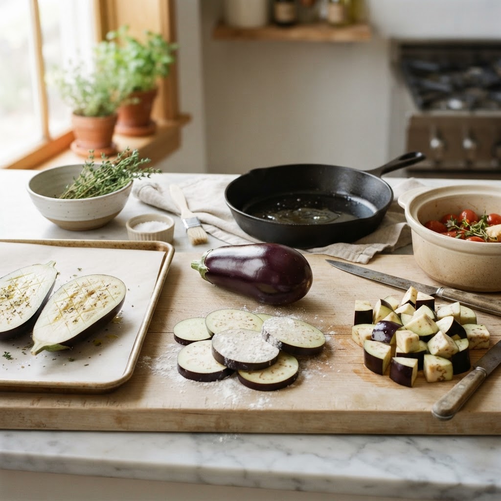How to Prep Eggplant for Roasting, Frying, and Braising Without Excess Oil