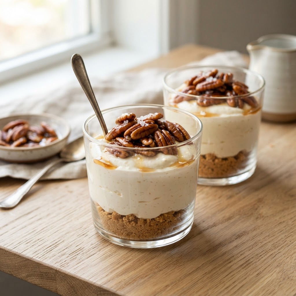 Maple Pecan Cheesecake Cups
