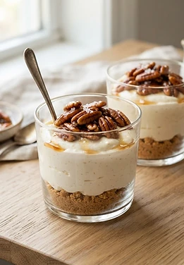 Maple Pecan Cheesecake Cups