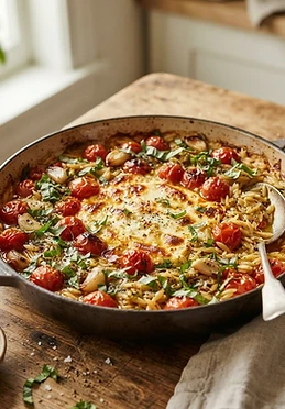 Baked Feta Tomato Orzo