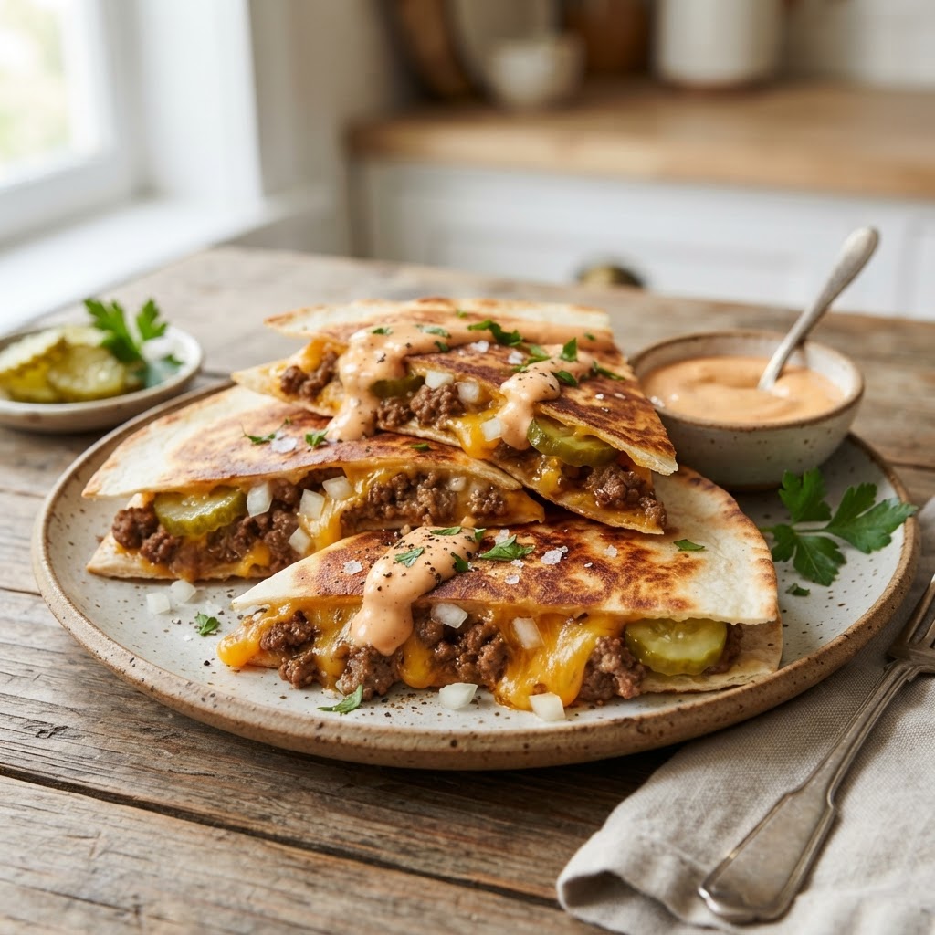 Cheeseburger Quesadillas