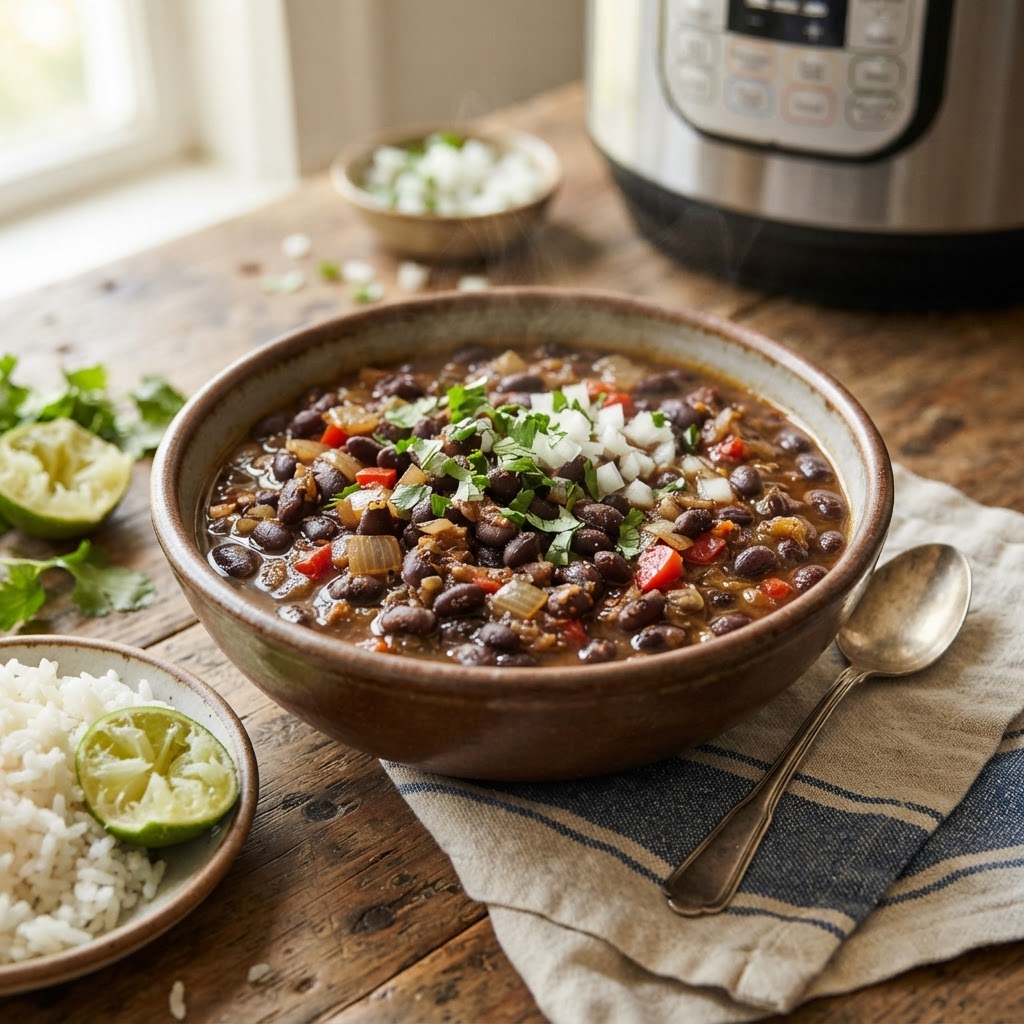 Pressure Cooker Cuban Black Beans