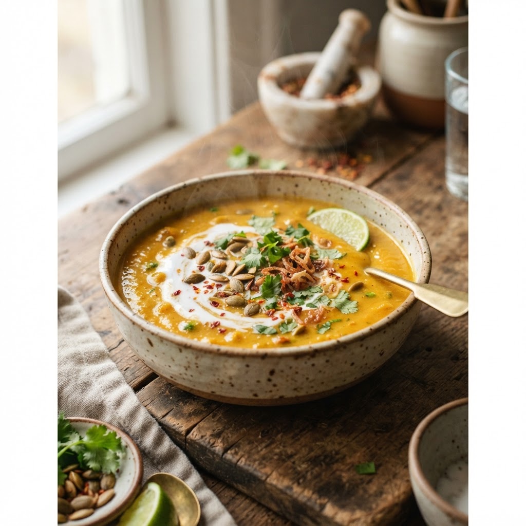 Kabocha Coconut Curry Soup