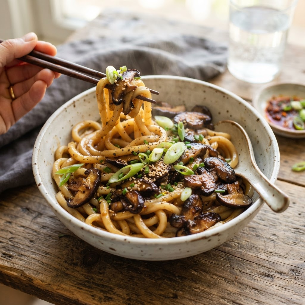 Miso Butter Mushroom Udon