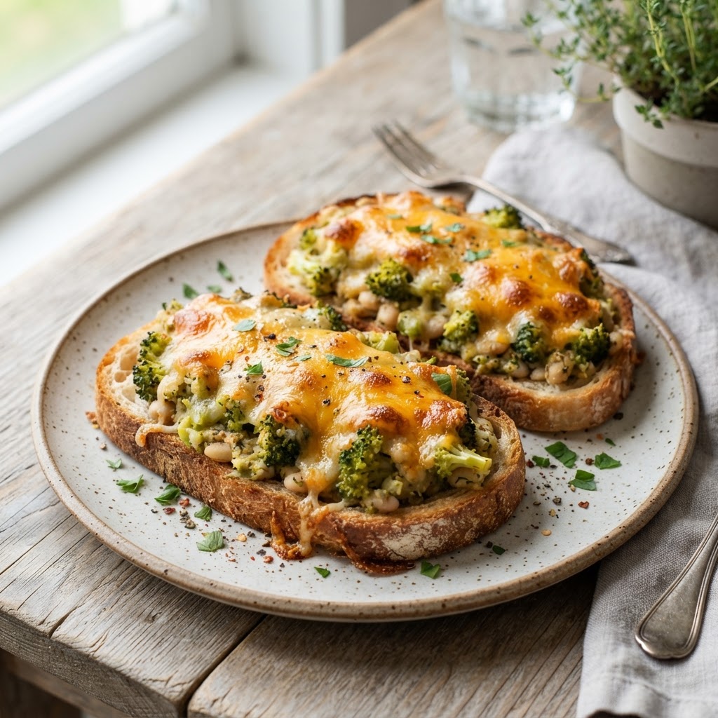 Broccoli White Bean Melts