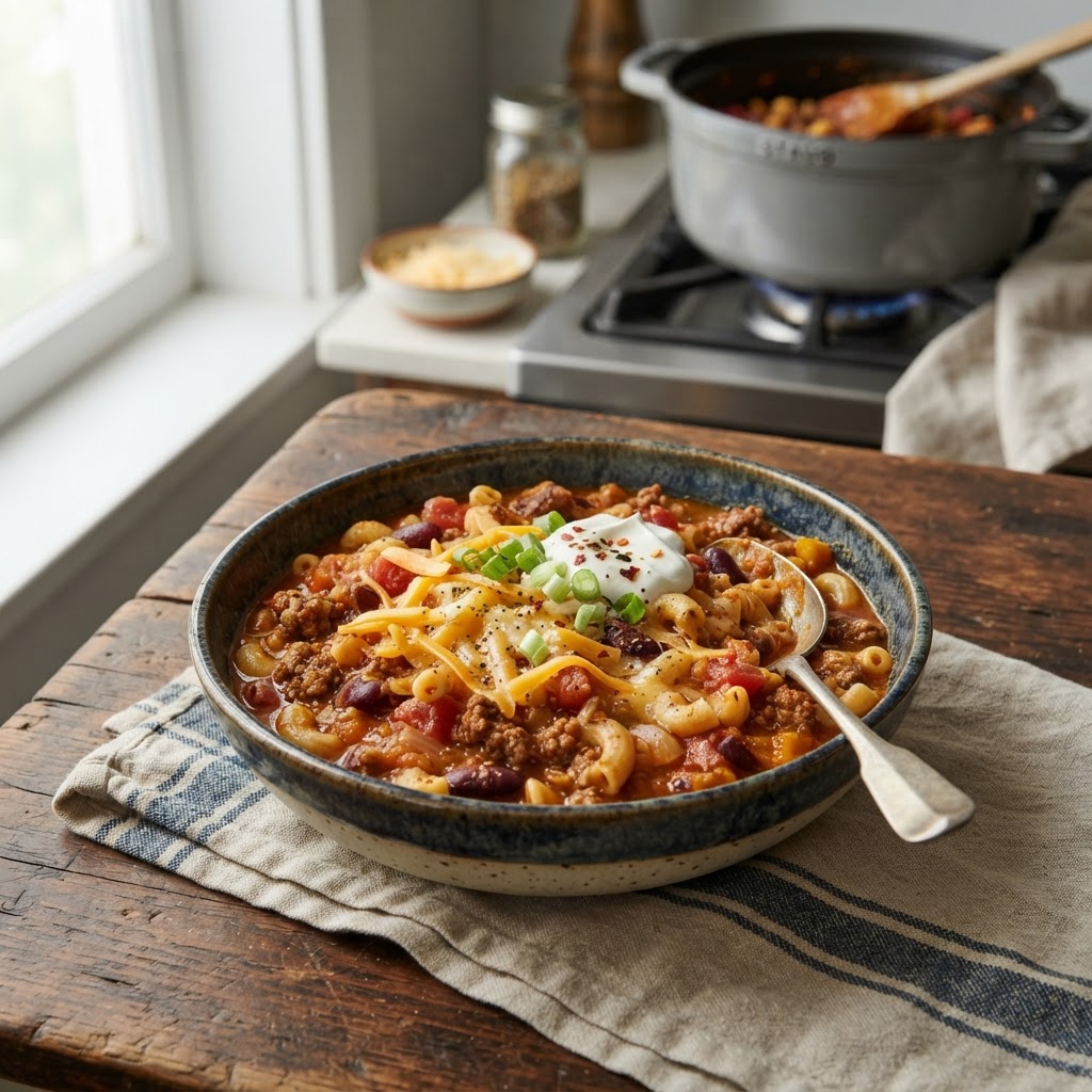 Pumpkin Beef Chili Mac