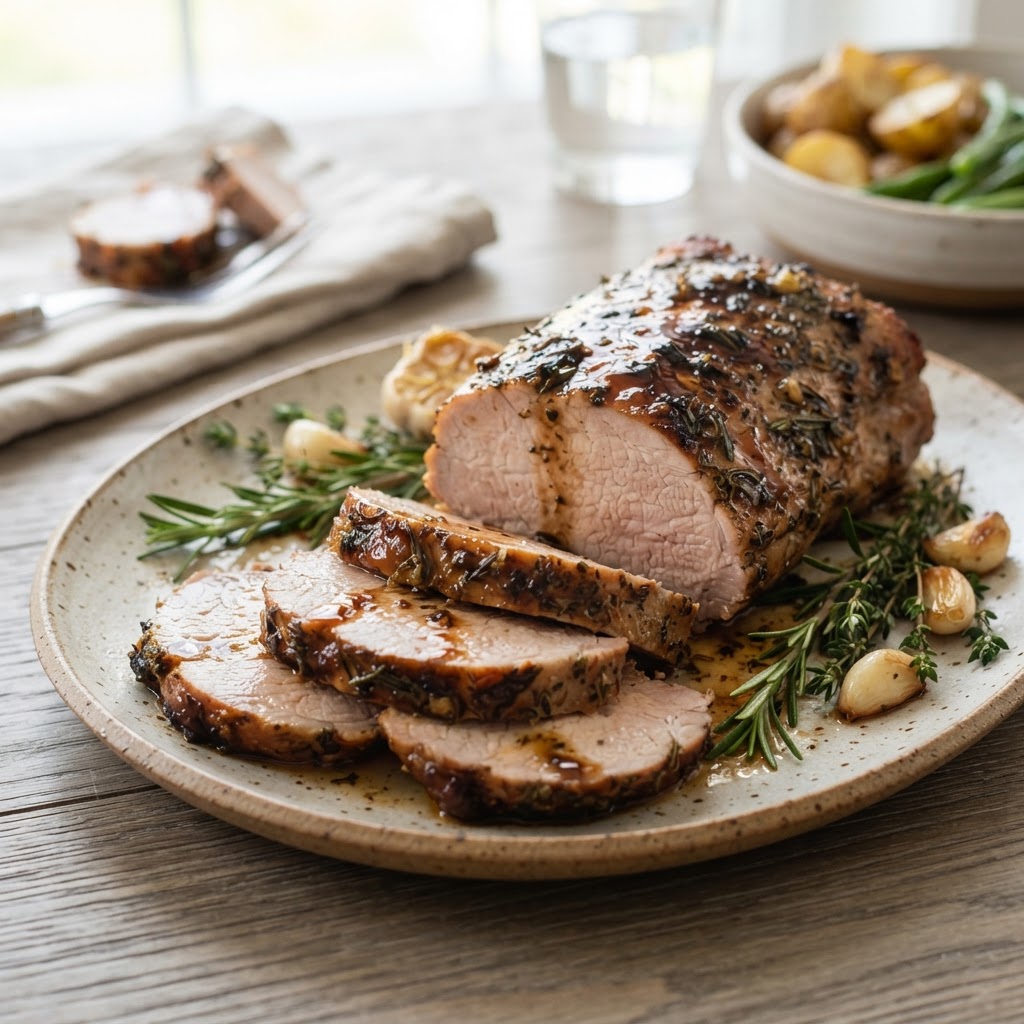 Grilled Herb-Crusted Pork Loin