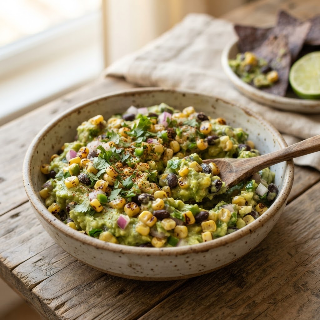 Zesty Corn and Black Bean Avocado Dip