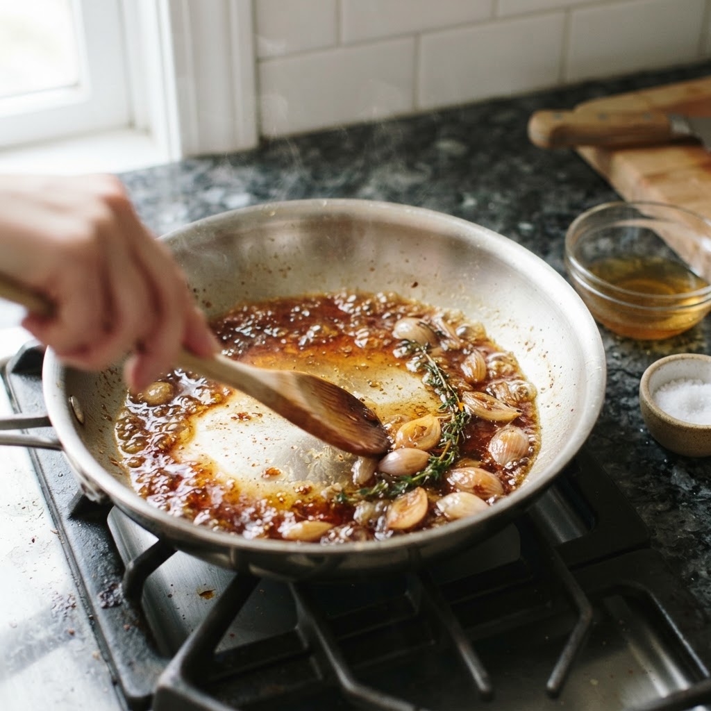 How to Deglaze a Pan and Know When the Fond Is Ready