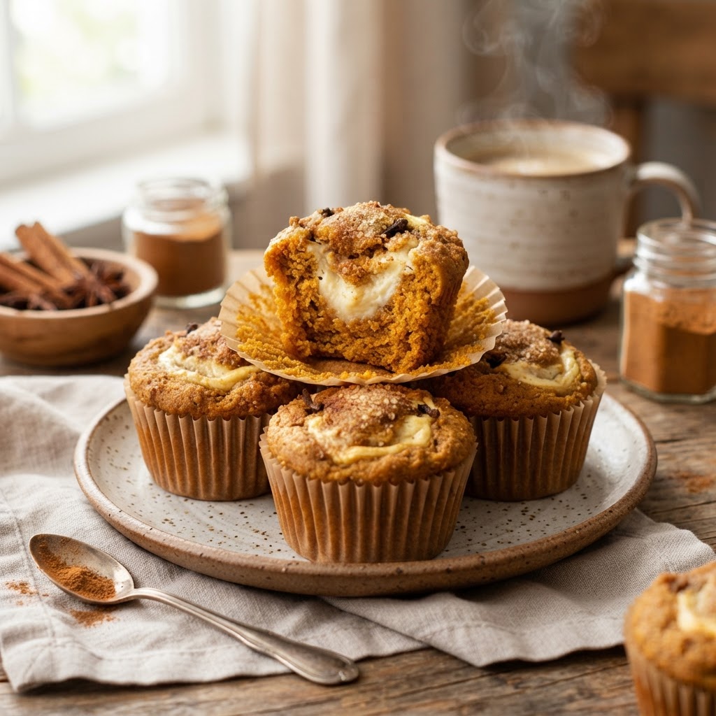 Pumpkin Cream Cheese Muffins
