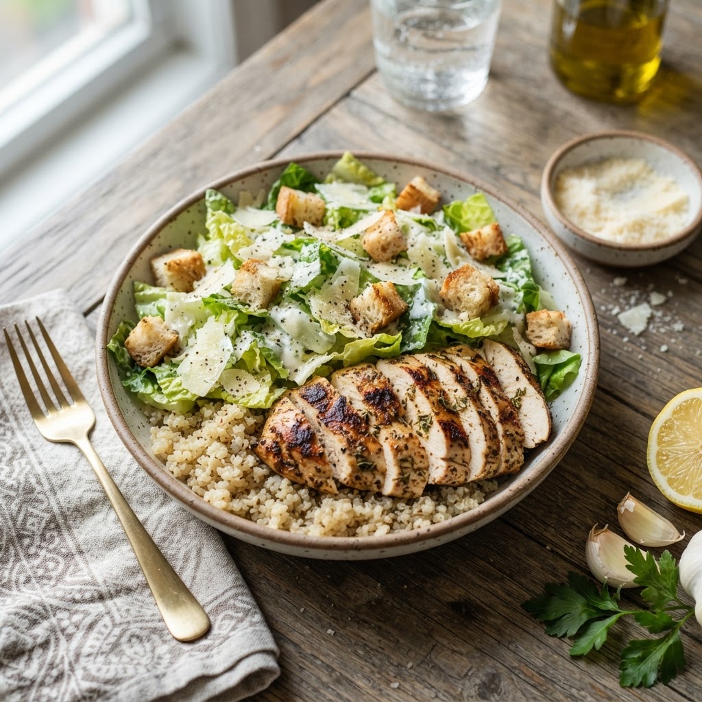 Greek Yogurt Chicken Caesar Bowl
