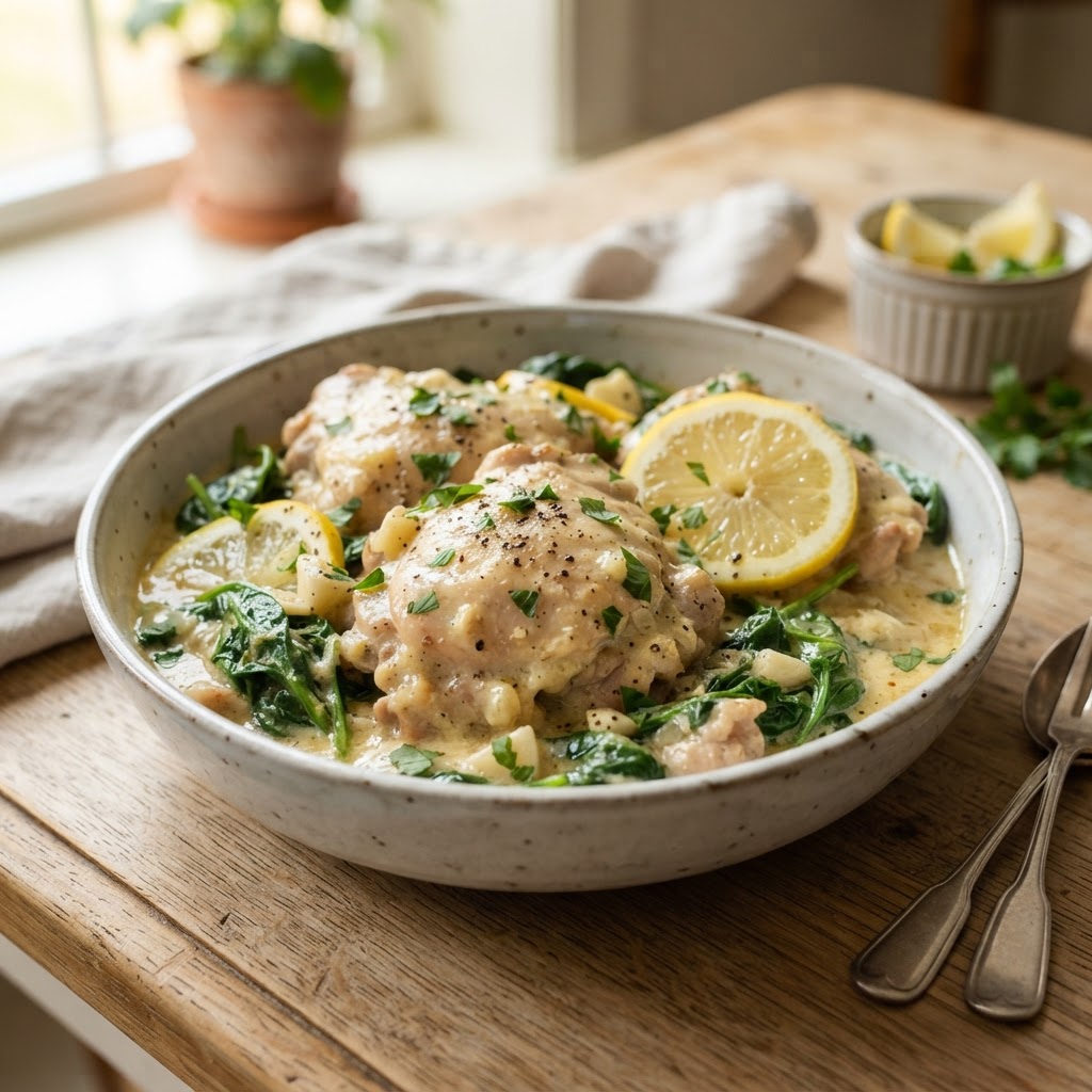 Slow Cooker Creamy Lemon Chicken