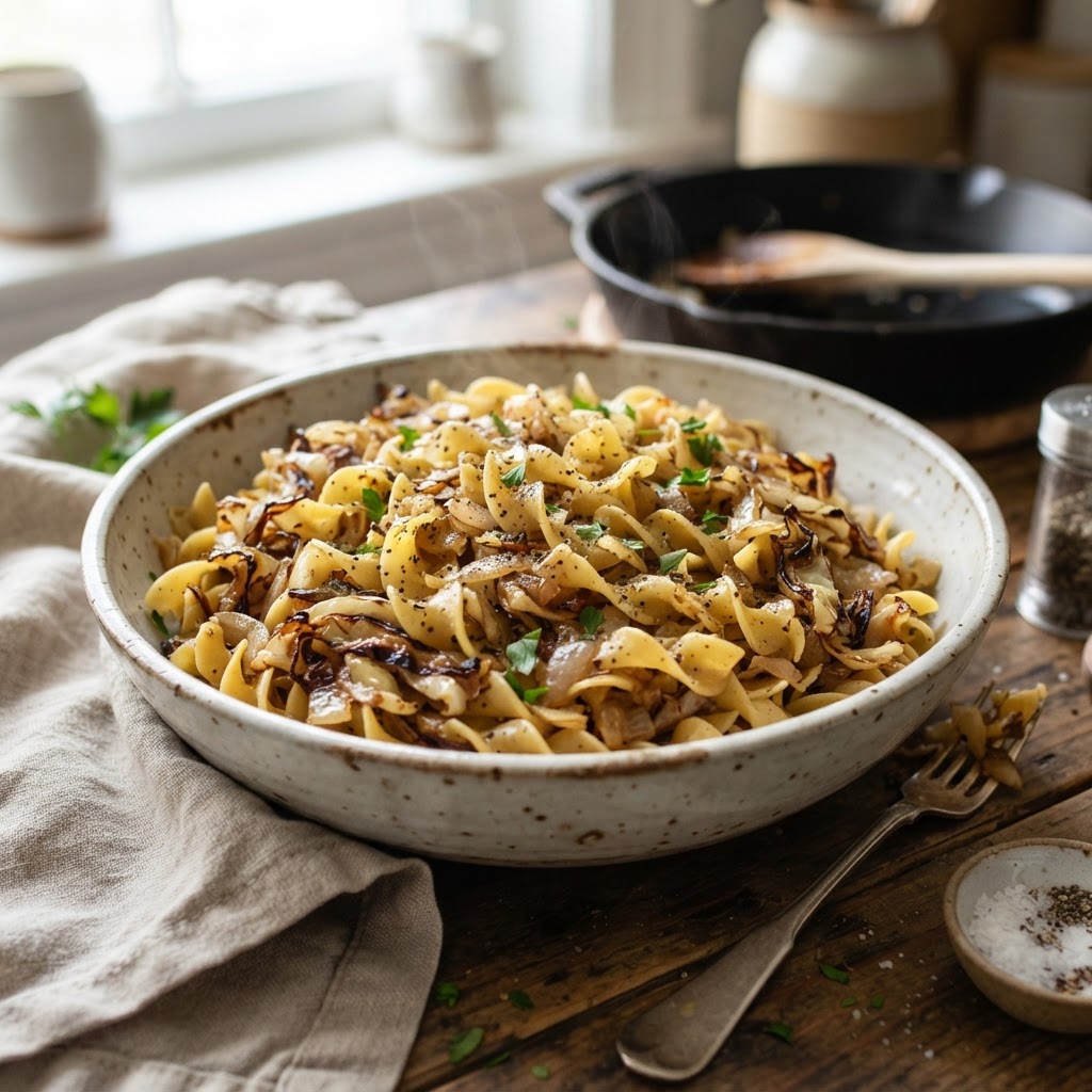 Garlic Butter Cabbage and Noodles
