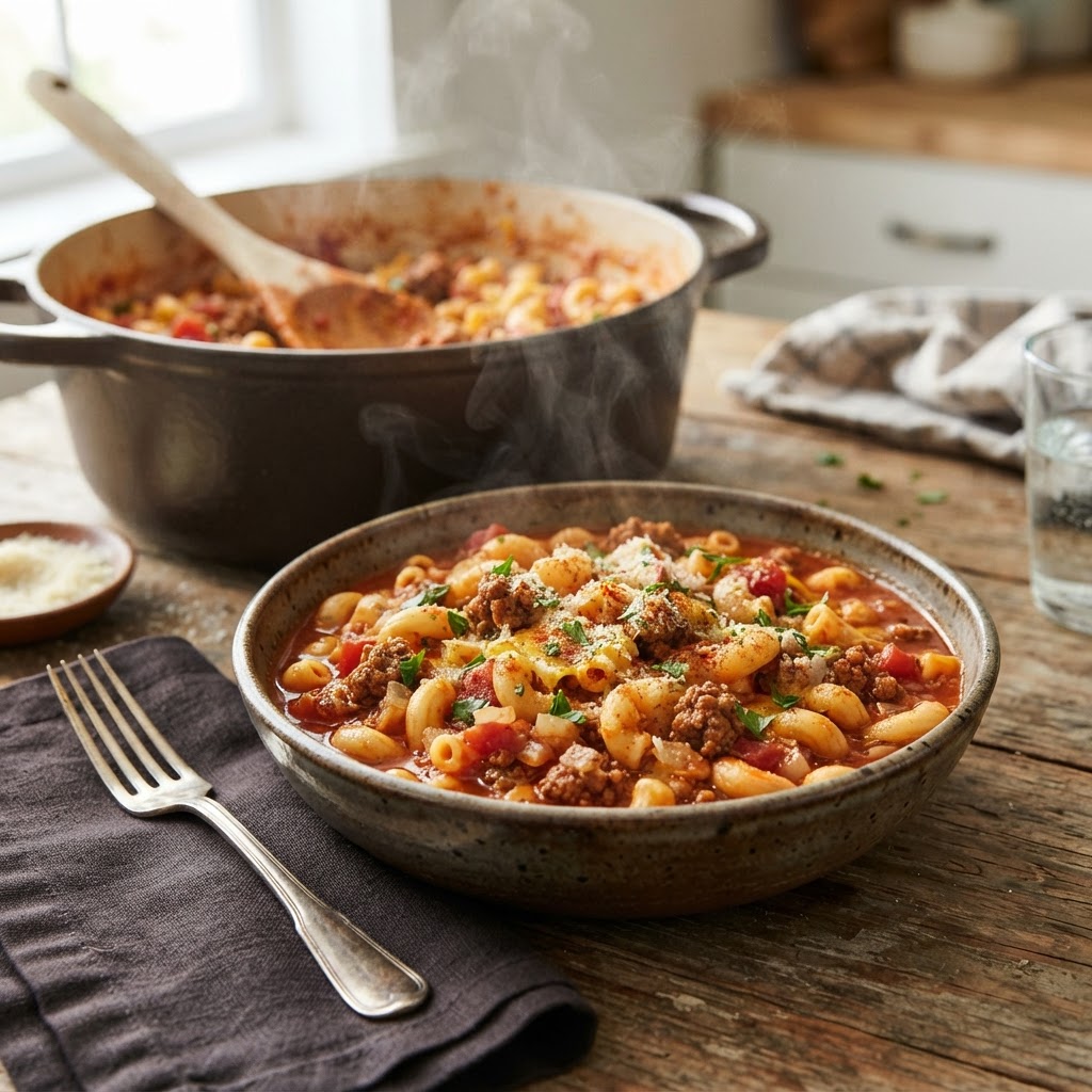American Goulash with Ground Beef and Macaroni