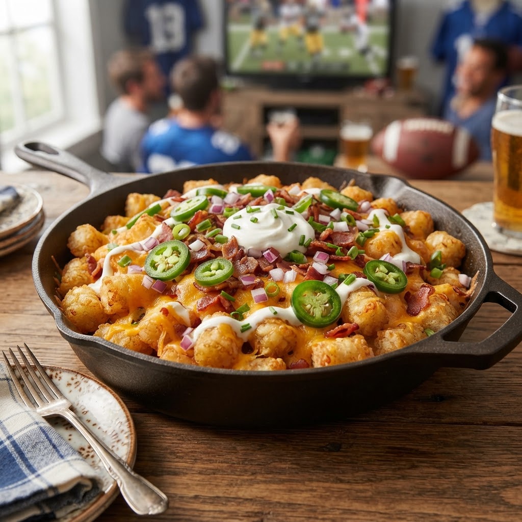 Game Day Loaded Tater Tot Nachos