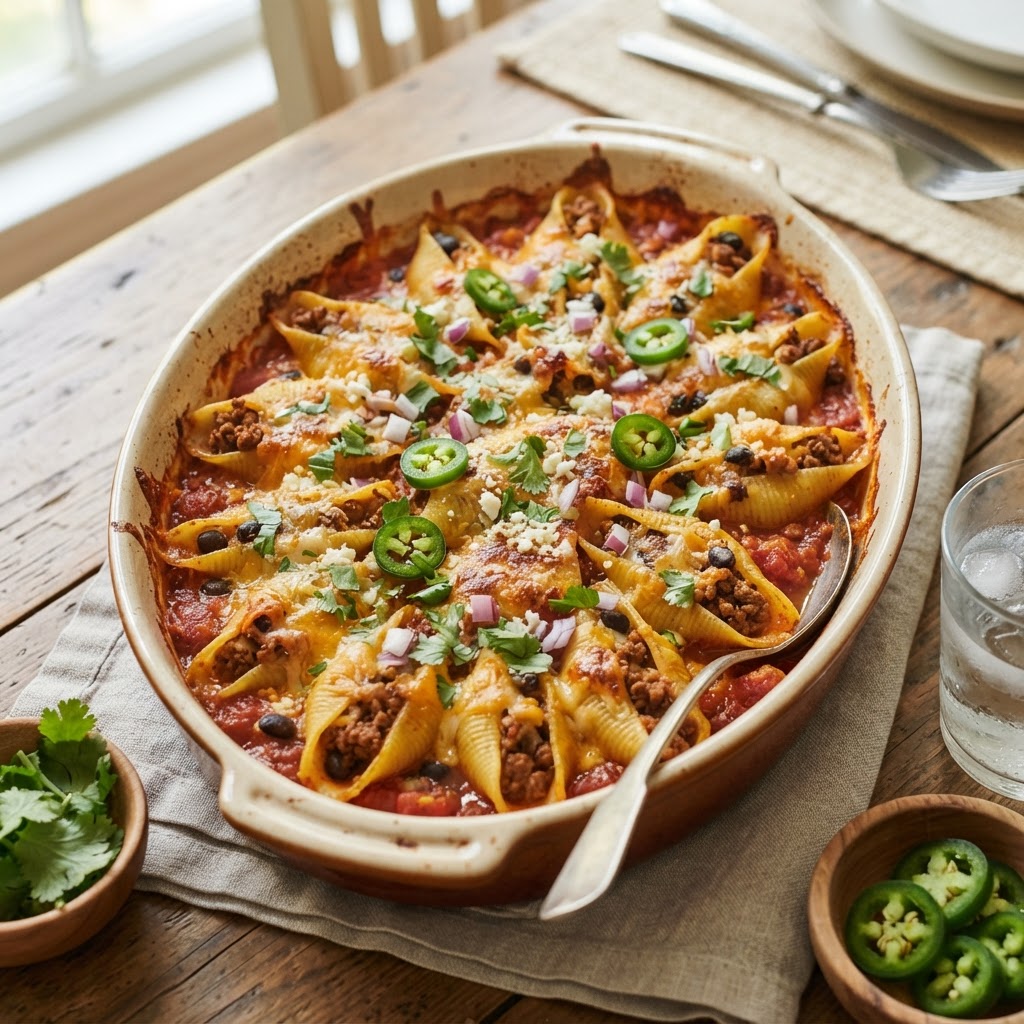 Taco Stuffed Pasta Shells