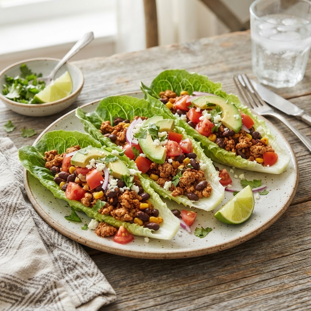 Turkey Taco Lettuce Wraps