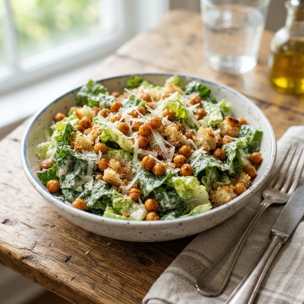 Crispy Chickpea Caesar Salad