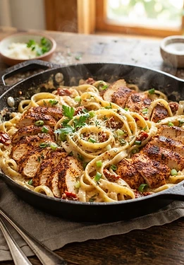 Cajun Chicken Alfredo Skillet