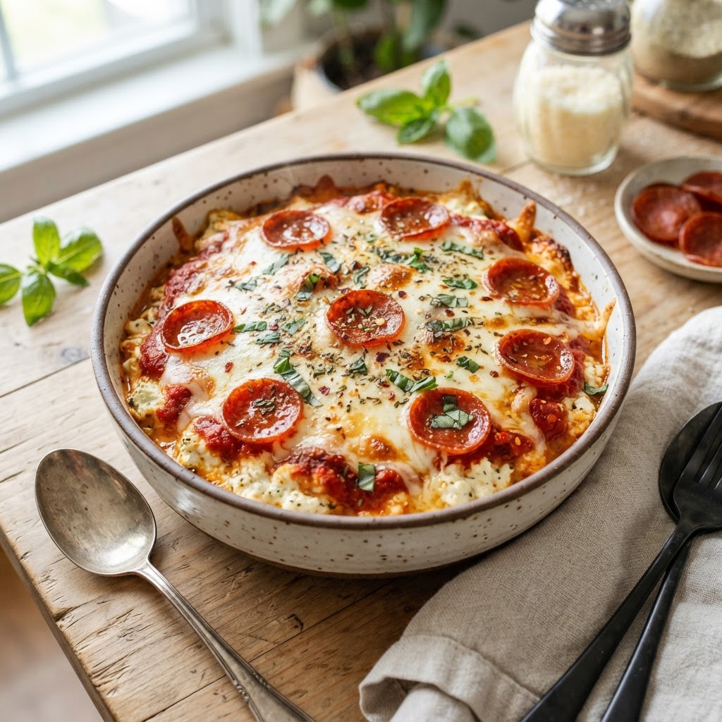 Cottage Cheese Pizza Bowl