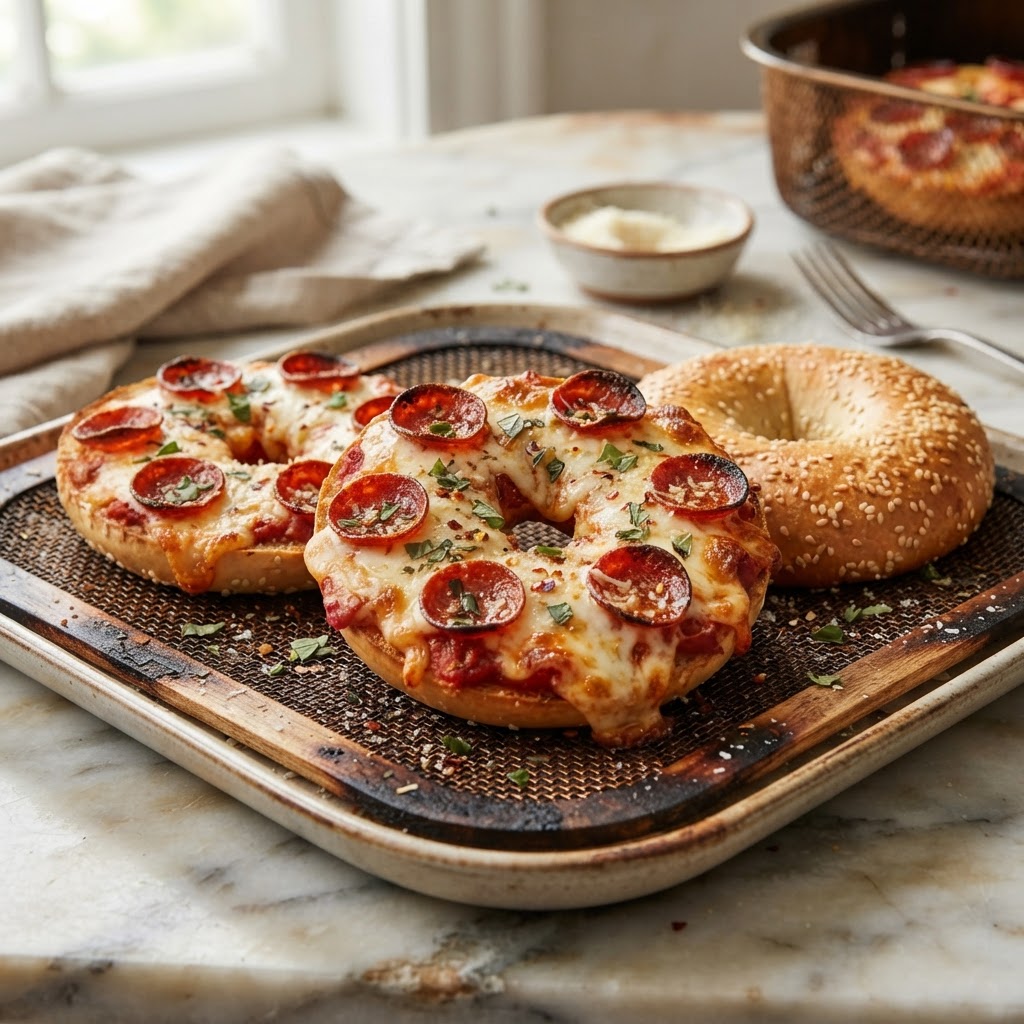 Air Fryer Pizza Bagels