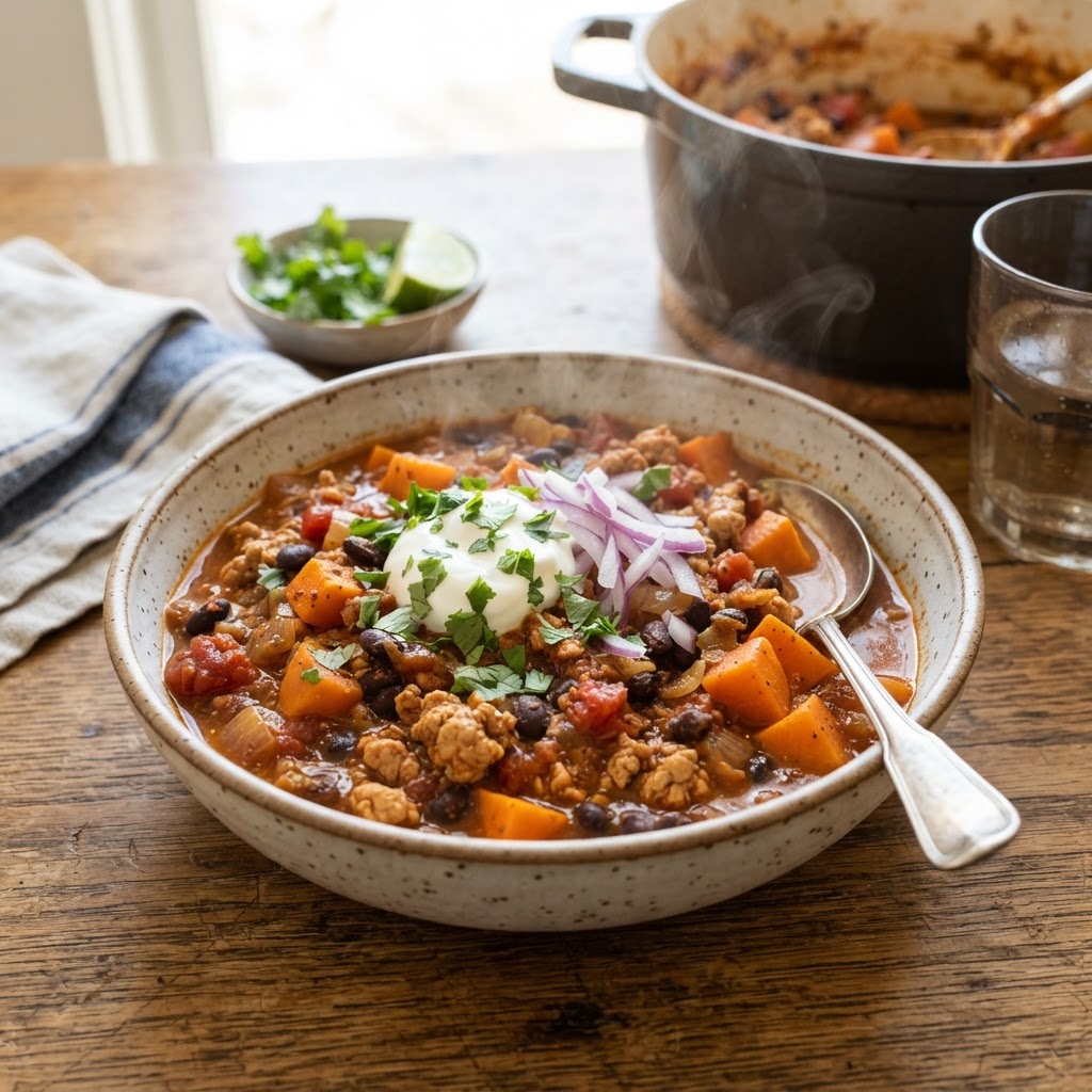 Turkey Sweet Potato Chili