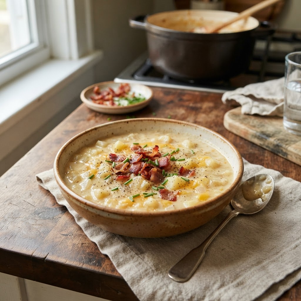 Creamy Potato Soup with Bacon