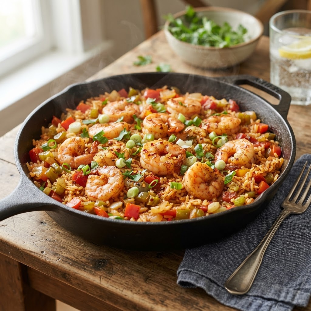 One-Pot Cajun Shrimp and Rice