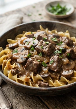 Slow Cooker Beef Stroganoff