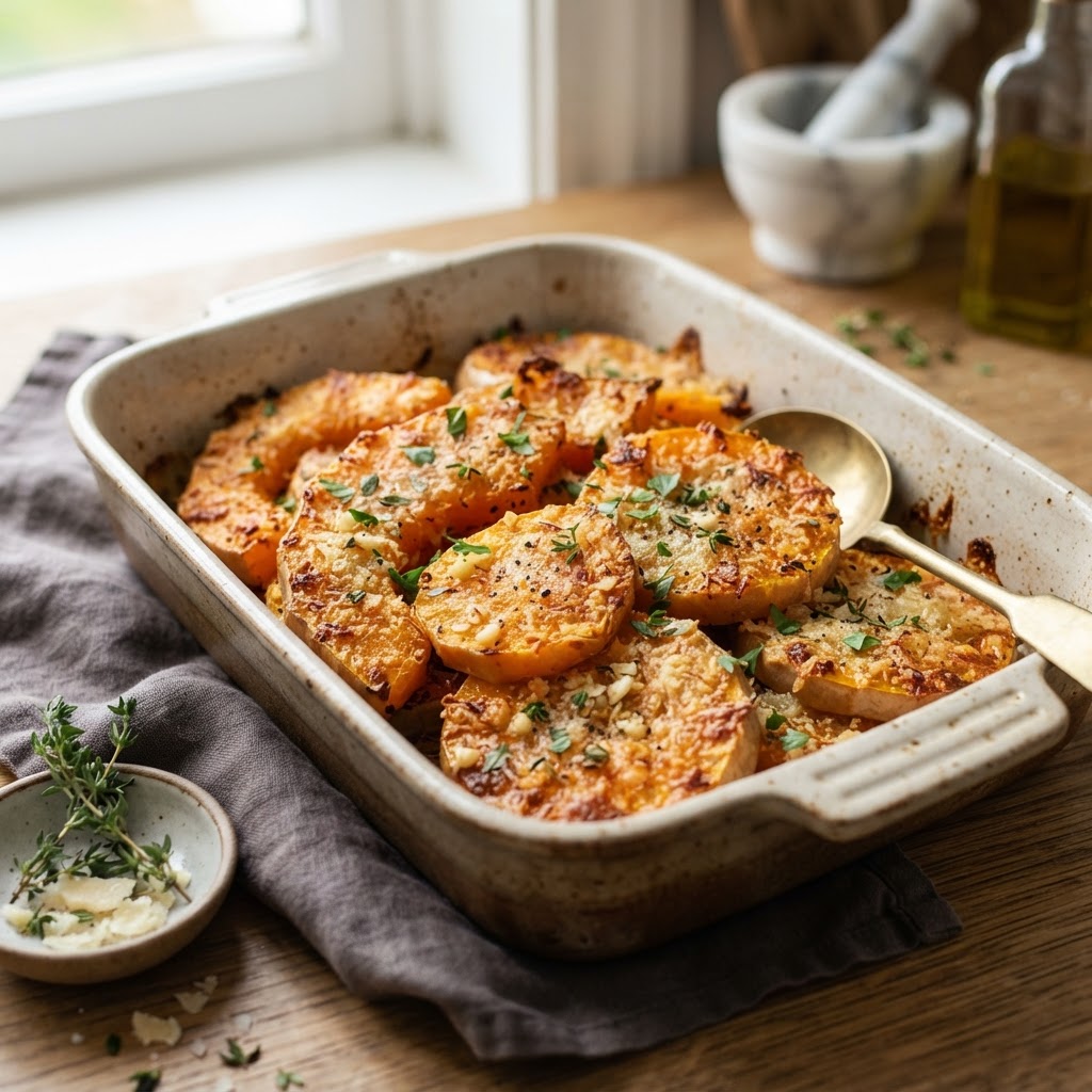Parmesan Crusted Butternut Squash