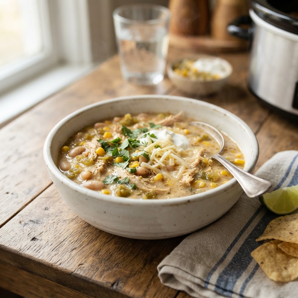 Slow Cooker White Bean Chicken Chili