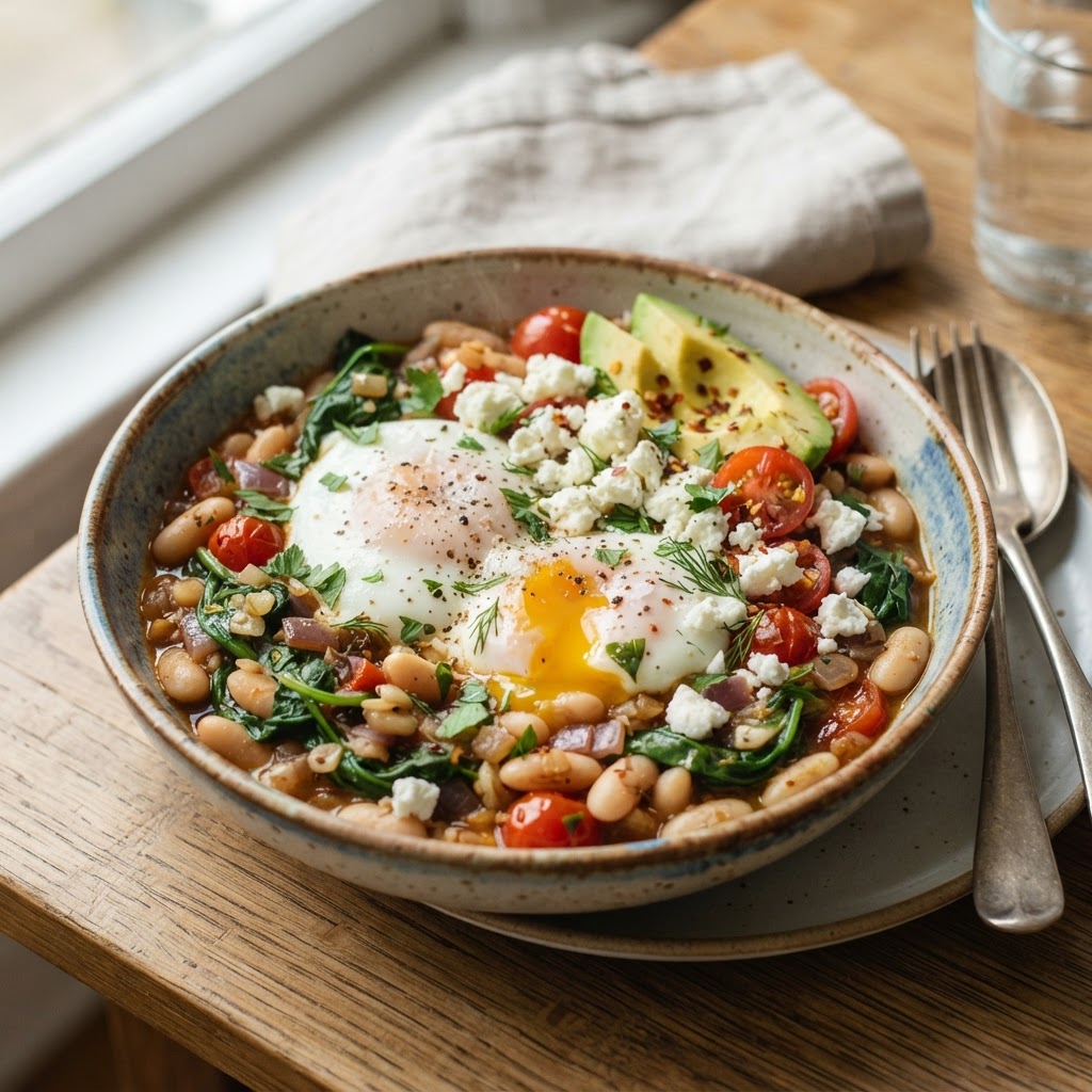Savory Egg and White Bean Breakfast Bowl