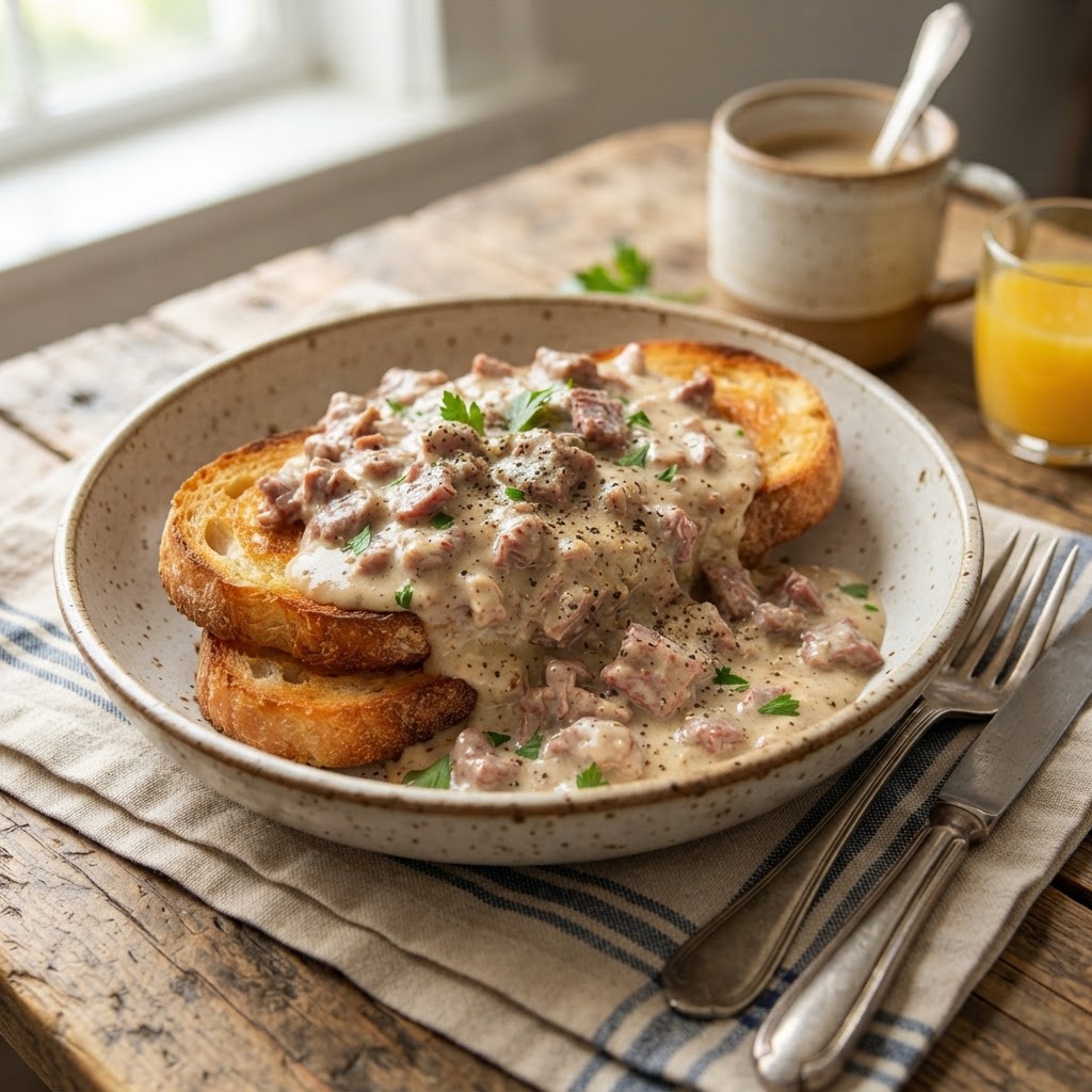 Creamed Chipped Beef on Toast