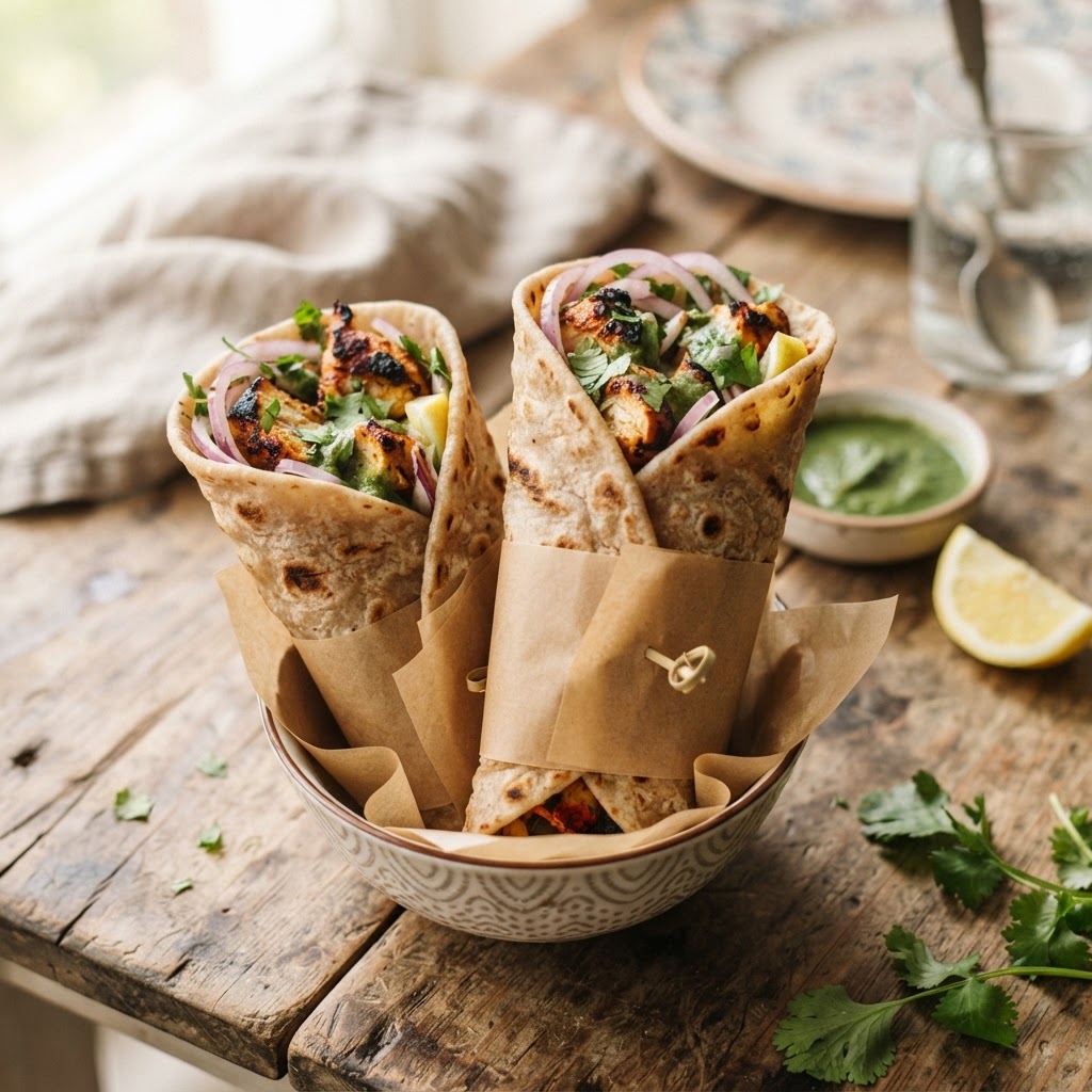 Chicken Tikka Kathi Rolls