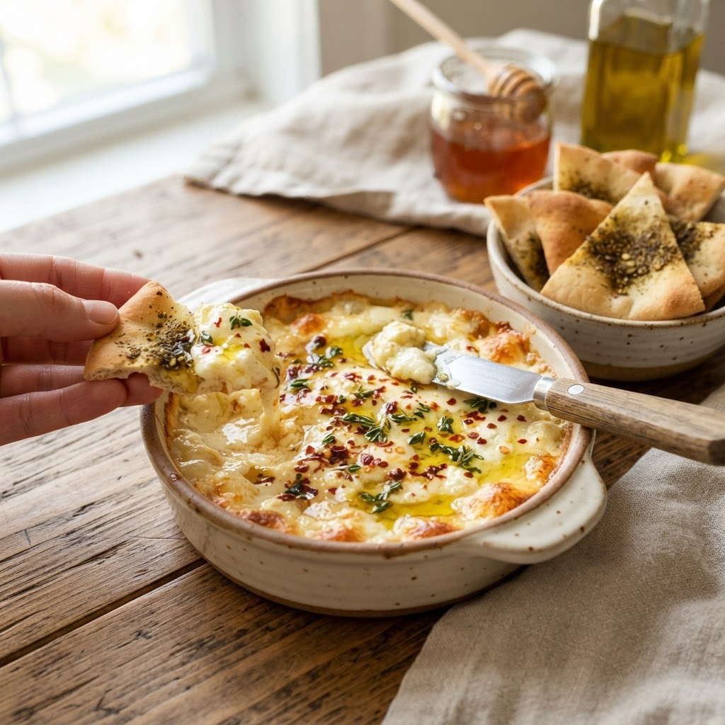 Warm Honey Feta Dip