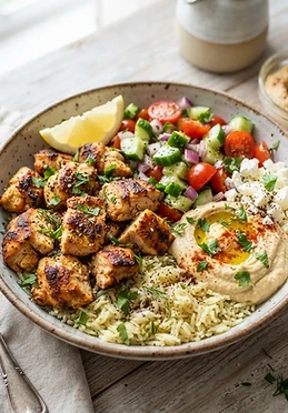 Air Fryer Mediterranean Chicken Bowls