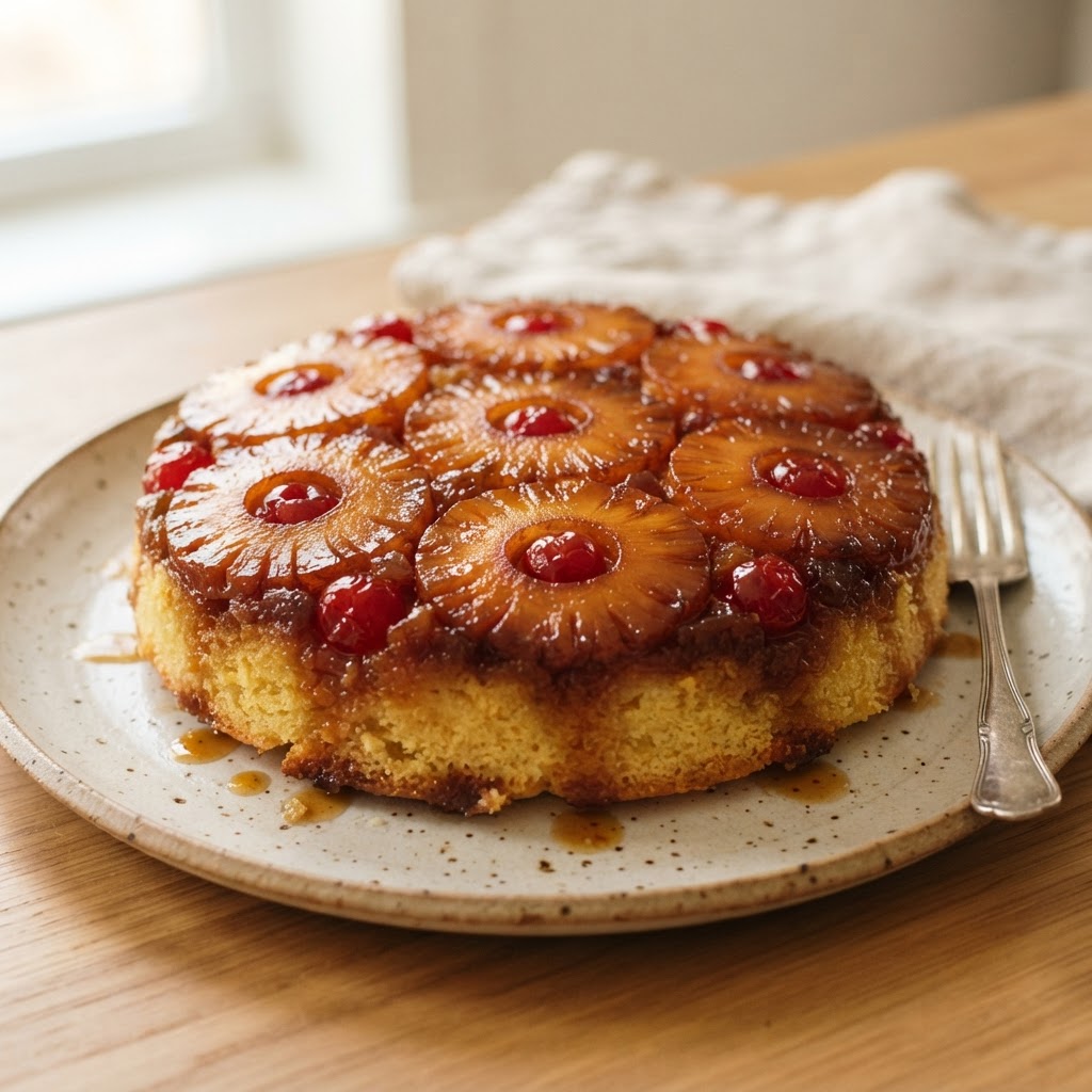 Upside-Down Caramelized Pineapple Cake