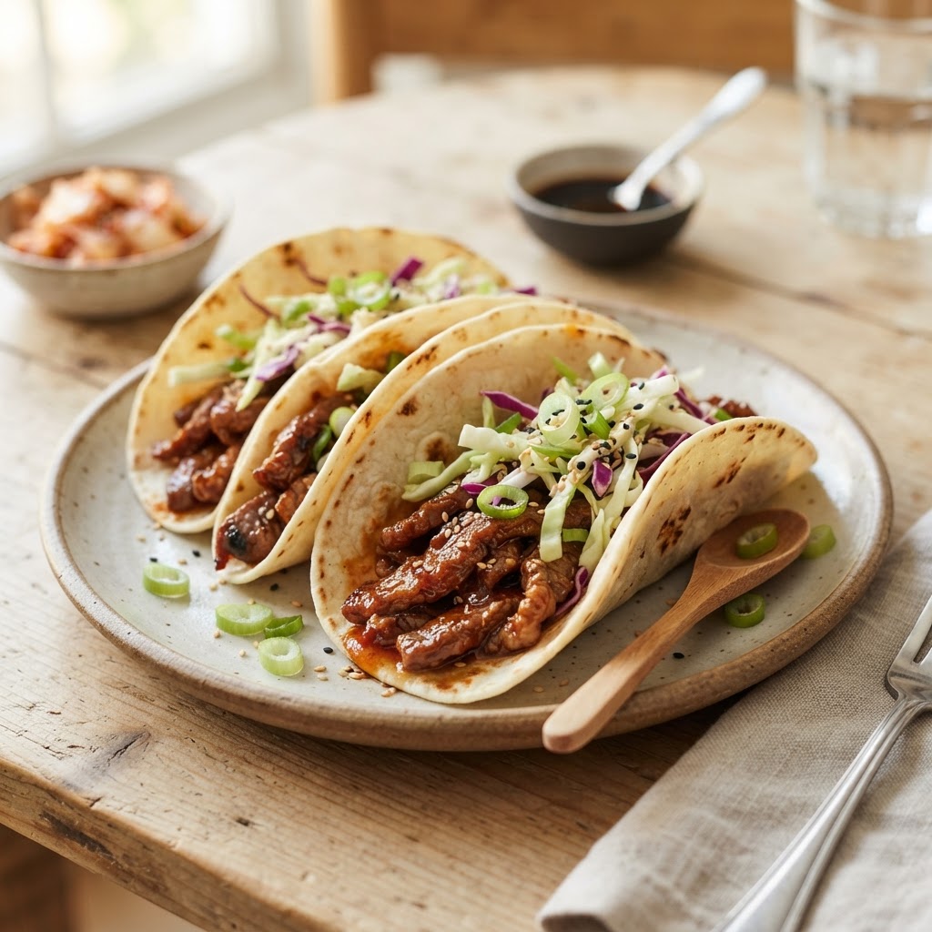 Korean BBQ Beef Tacos