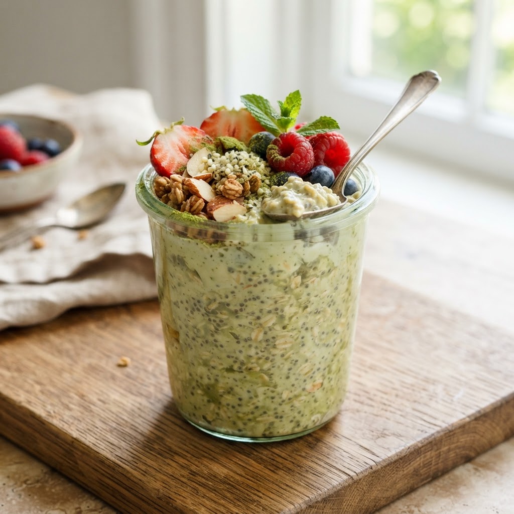 Matcha Protein Overnight Oats