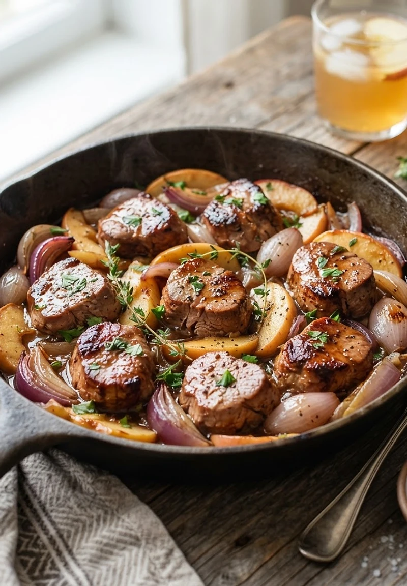 Apple Cider Braised Pork Tenderloin