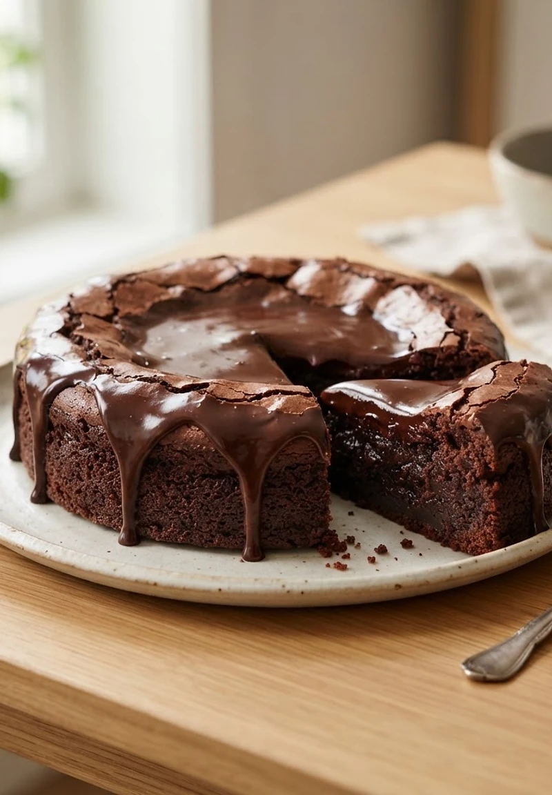 Fudgy Chocolate Brownie Cake