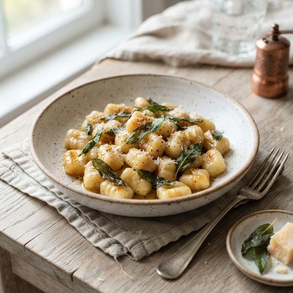 Homemade Gnocchi with Brown Butter Sage