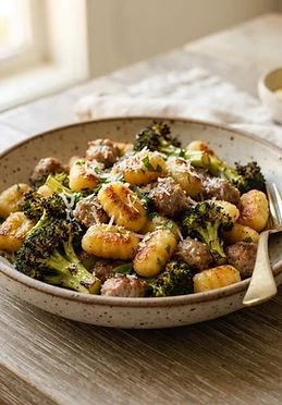 Sheet Pan Roasted Gnocchi with Sausage and Broccoli